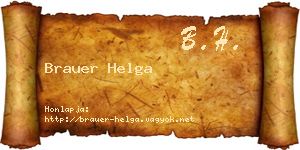 Brauer Helga névjegykártya